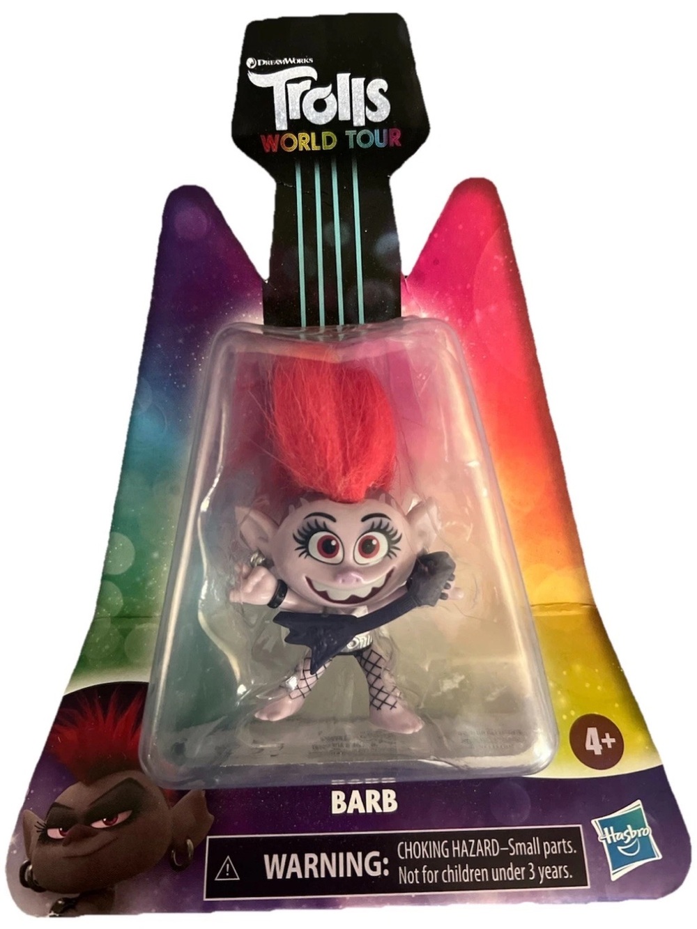 NWT Hasbro Trolls World Tour Queen Barb 3" Action Figure Rock Guitar